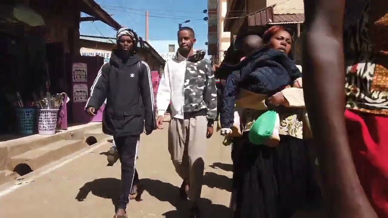 Walking in the Narrow Street of Eldoret Town