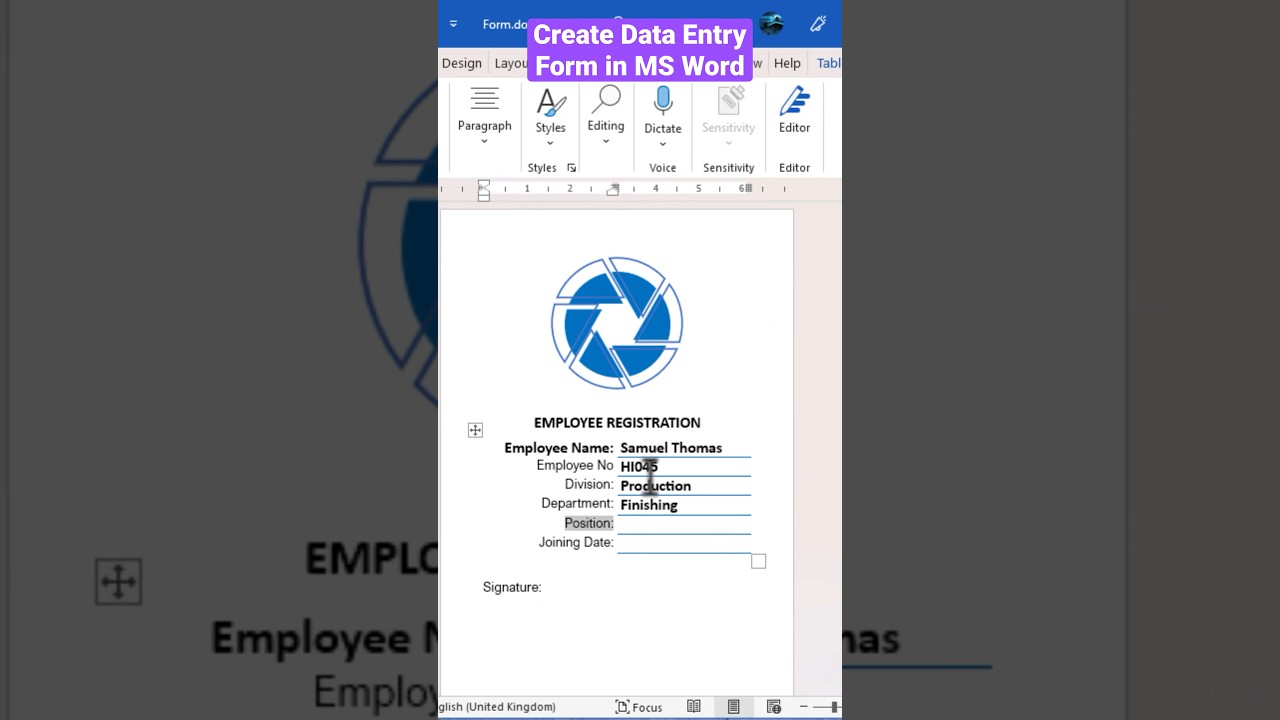 Советы по созданию форм ввода данных в MS Word. Простой и удобный способ! 👍