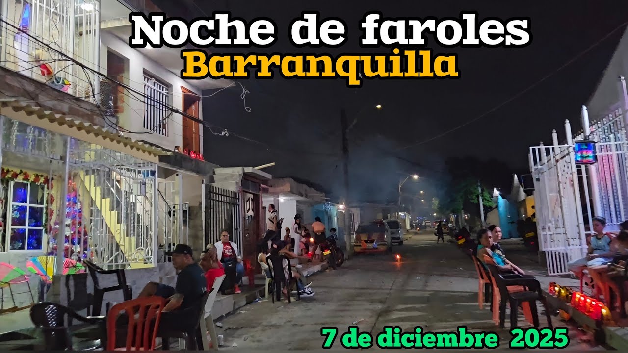 Así se ven las calles de Barranquilla el 7 de diciembre en pleno ambiente de los faroles.