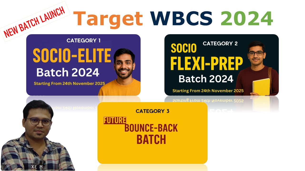 Introducing 3 New WBCS Sociology Batches | Choose & Pick D Right Batch acc. 2 your Preparation Level