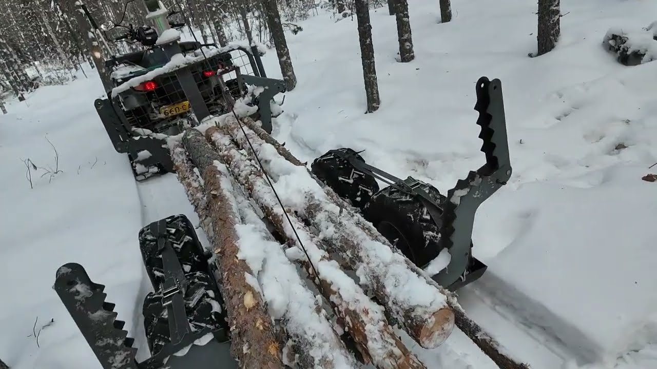 Testataan suksikaukaloita puunajossa