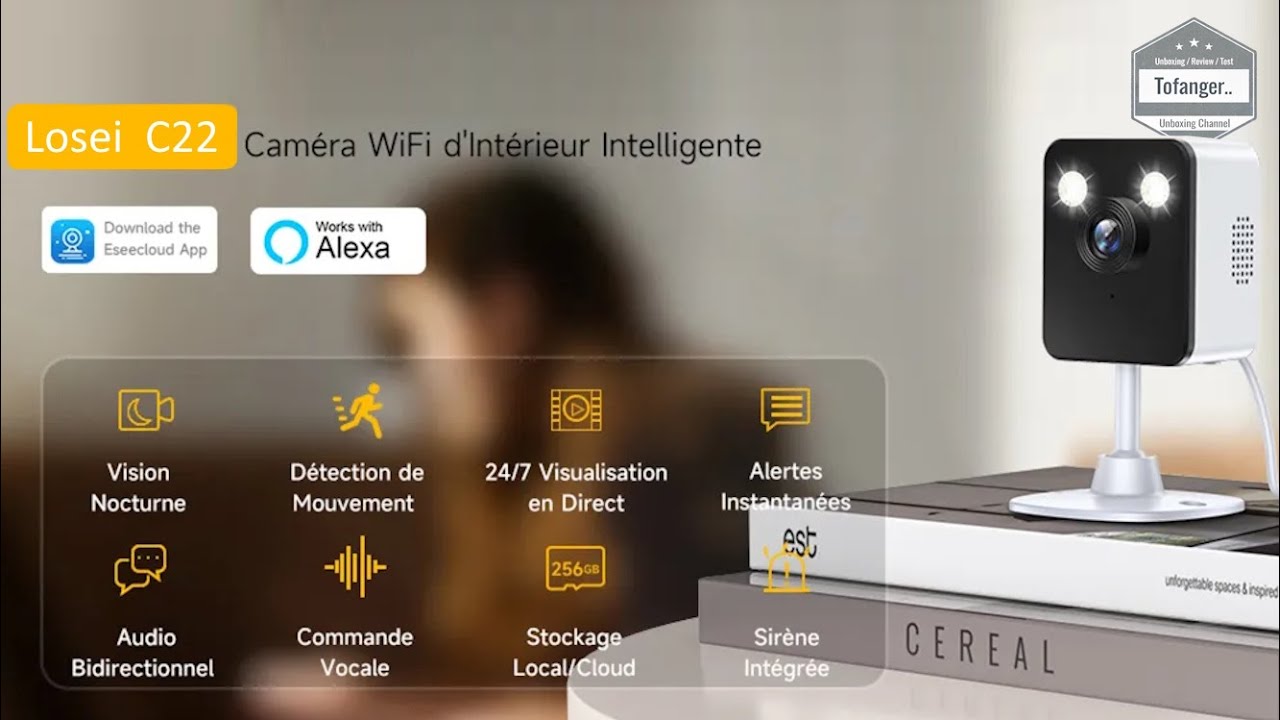 Losei C22 2-мегапиксельная WiFi-камера — приложение Eseecloud— Android и iOS —Внутренняя WiFi-камера