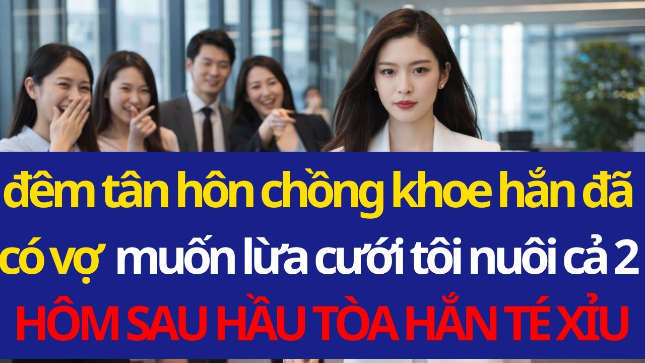 đêm tân hôn chồng khoe hắn đã có vợ, muốn l.ừa cưới tôi nuôi cả 2 HÔM SAU HẦU TÒA HẮN TÉ XỈU