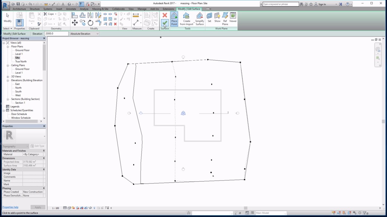 18- Revit 2017 Tutorials-Beginners-Toposurface
