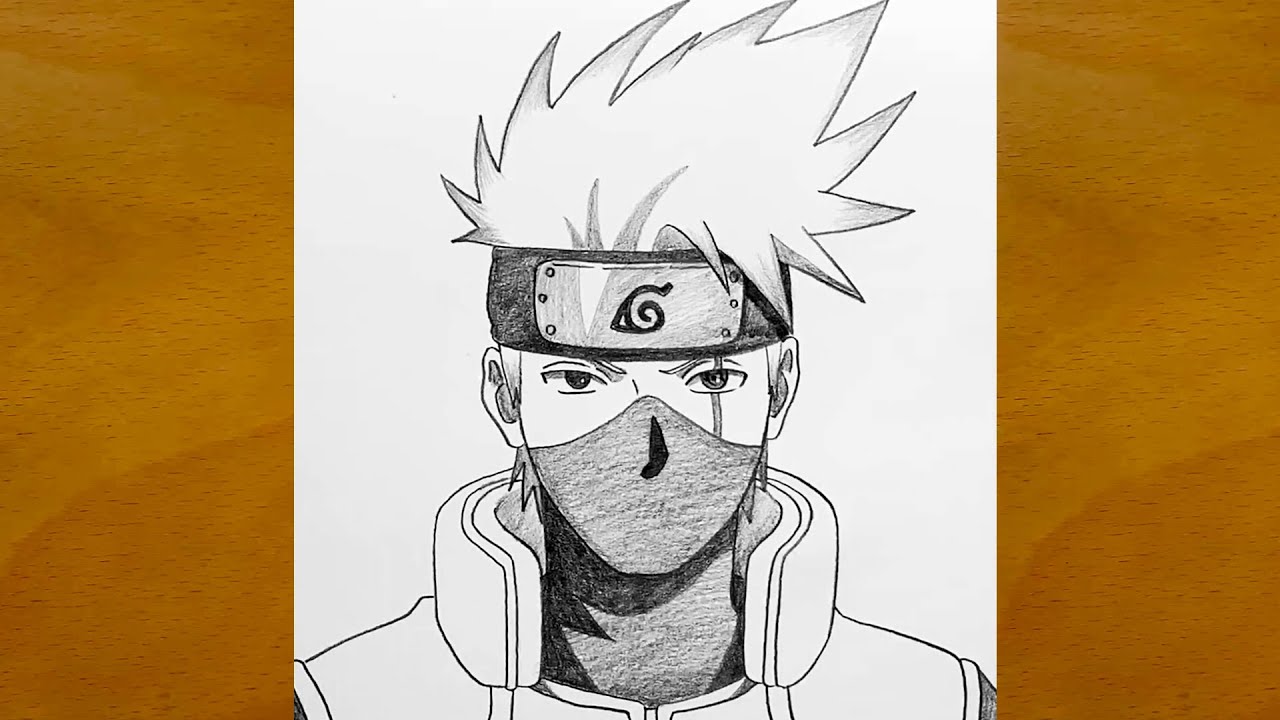 How to Draw Kakashi Hatake Step by Step || Naruto Drawing || Easy Anime Sketch
