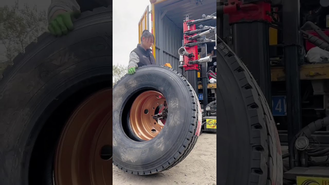 Truck Puncture Tire & Wheel Replacement Outdoor Rescue!