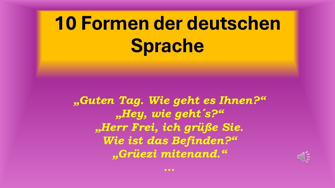 Formen der deutschen Sprache #umgangssprache #hochsprache #jugendsprache #gehobene_sprache #dialekt