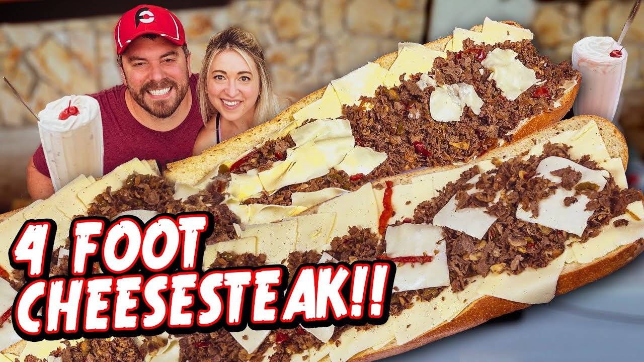 Richie's 4ft-Long Philly Cheesesteak Sandwich Challenge w/ @KatinaEatsKilos
