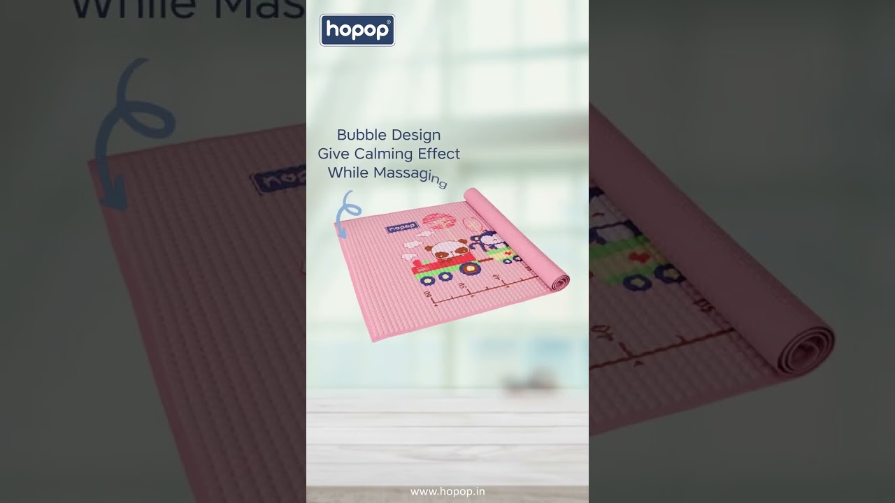 Hopop Air-Filled Waterproof Baby Massage Mat | Multi-purpose Mat | Reversible Crawling Mat
