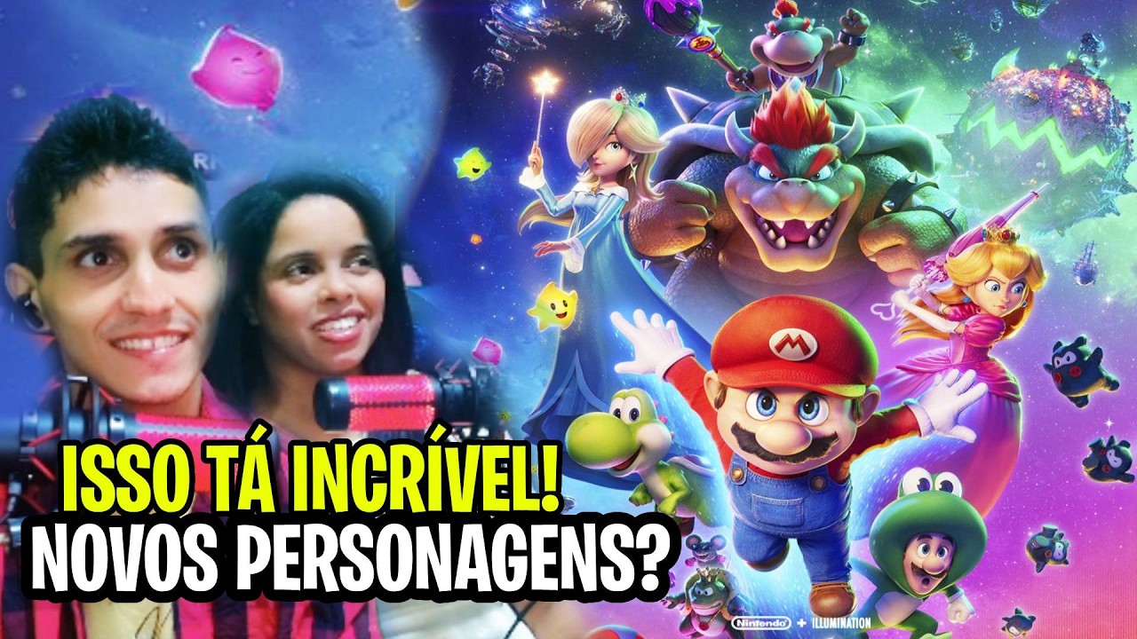SUPER MARIO GALAXY COMPLETO TRAILER DUBLADO REAGINDO AO TRAILER COMPLETO