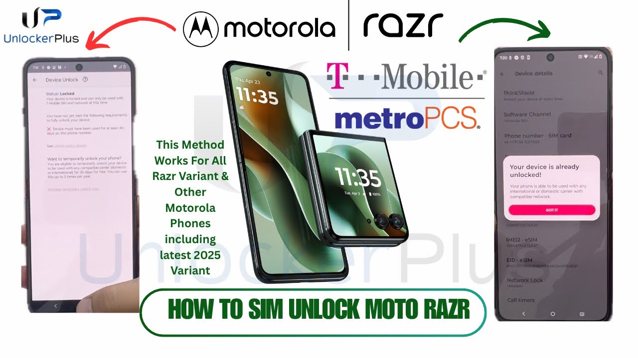 How to Network Unlock Motorola Moto Razr T-Mobile & MetroPCS (2023, 2024, 2025) &ndash; All Variants
