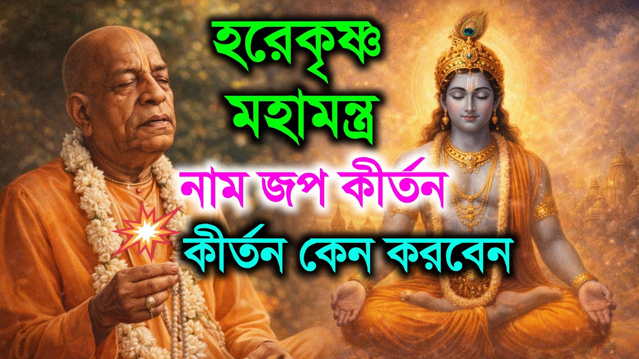 হরেকৃষ্ণ মহামন্ত্র নাম জপ কীর্তন কেন করবেন hare krishna maha mantra meaning benefits of chant mantra