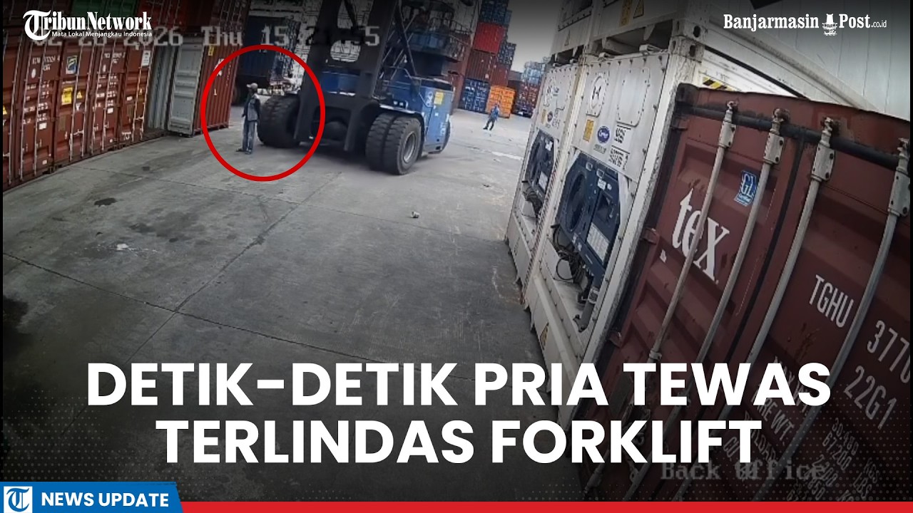 Detik-detik Pria Tewas Terlindas Forklift di Depo Kontainer Gegara Blind Spot
