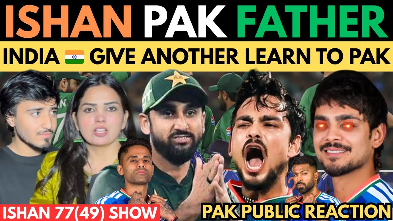 ISHAN KISHAN 77(49) baap of PAK team  ! 9-0 INDIA GAVE 4th learn to PAK ! Bumrah 2-17 ! PAK crying 😢