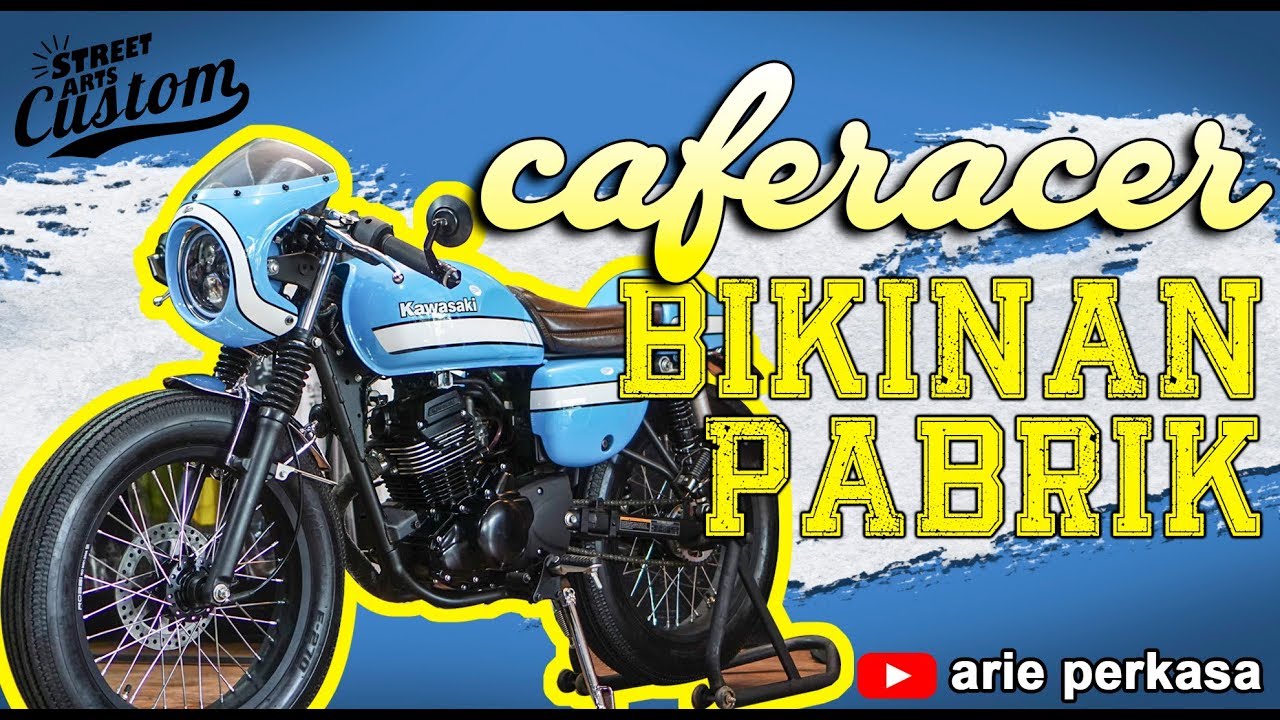 modifikasi w175  caferacer - kayak bikinan pabrik