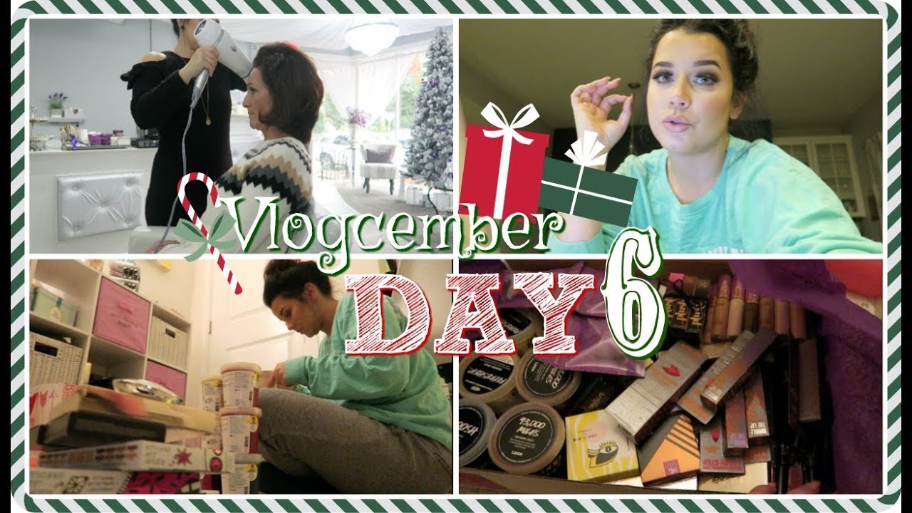 Day in the Salon + Decluttering & Donating Makeup!🎄Vlogcember Day 6, 2017