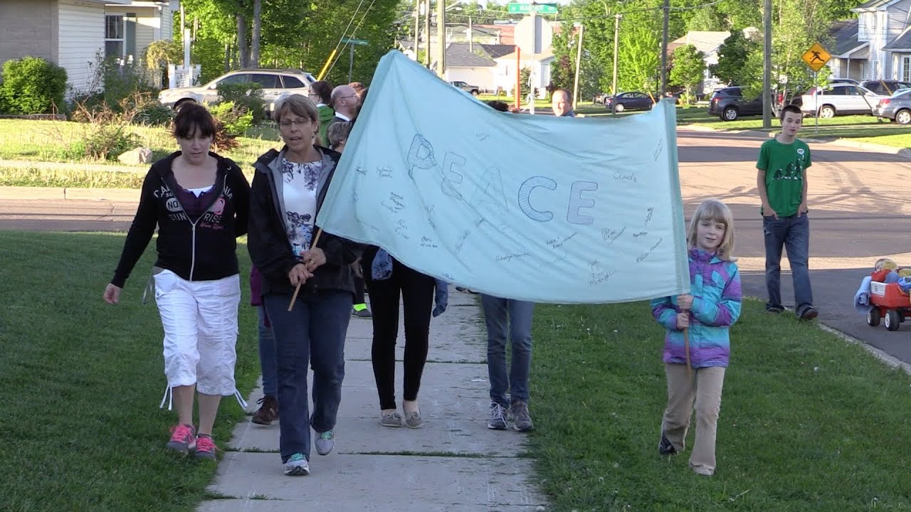 Peace walk in Moncton