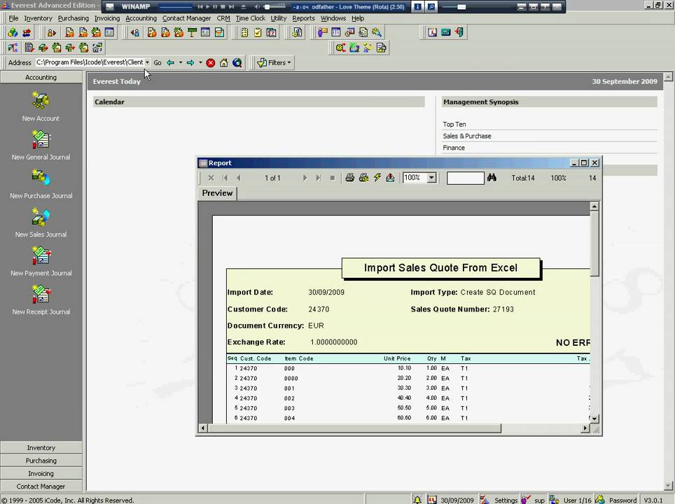 Everest Software - Sales Quote Import Tool