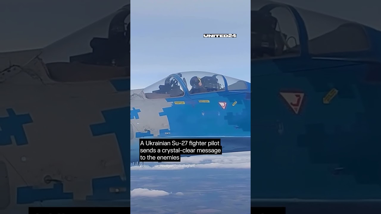 Ukrainian Su-27 Pilot Sends Clear Message to the Enemies #warinukraine