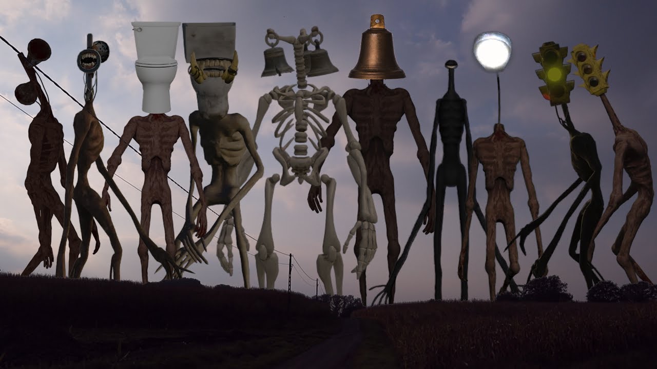 TEAM Siren Head VS TEAM Toilet Head VS TEAM Bell Head VS TEAM Light Head VS TEAM Traffic Light Head