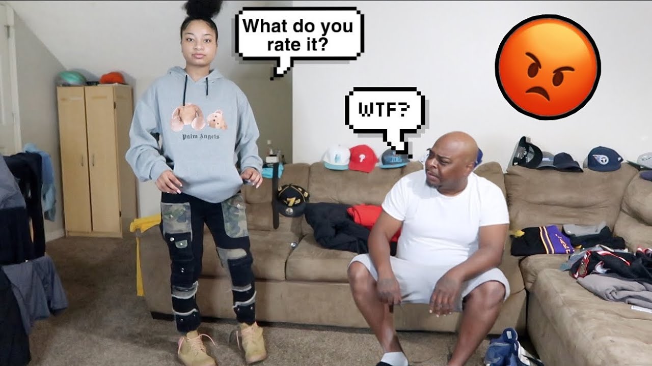 Asking My UNCLE To Rate My Outifits But They're His Clothes Prank!! *He was mad*