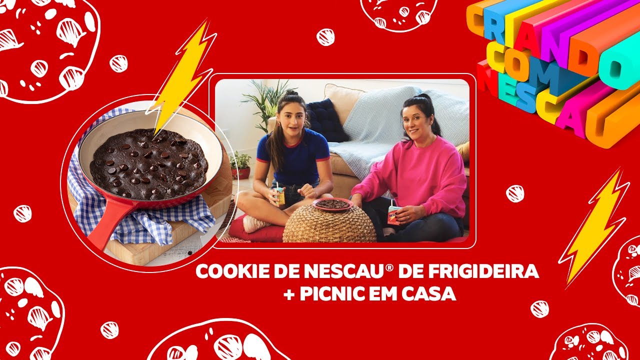 Cookie de NESCAU&reg; de Frigideira e Picnic em Casa - Receitas Nestl&eacute;