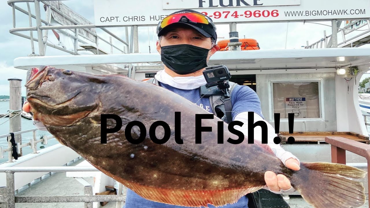 Boat Fishing for Fluke, Pool Fish, 3keepers Limit, Big Mohawk, Belmar, NJ, 07/29 2021.