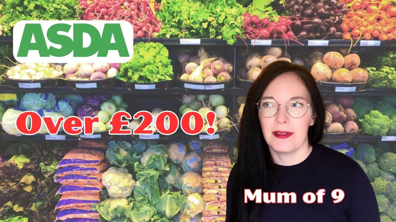 Large Family Food Haul over £200 at Asda 😱