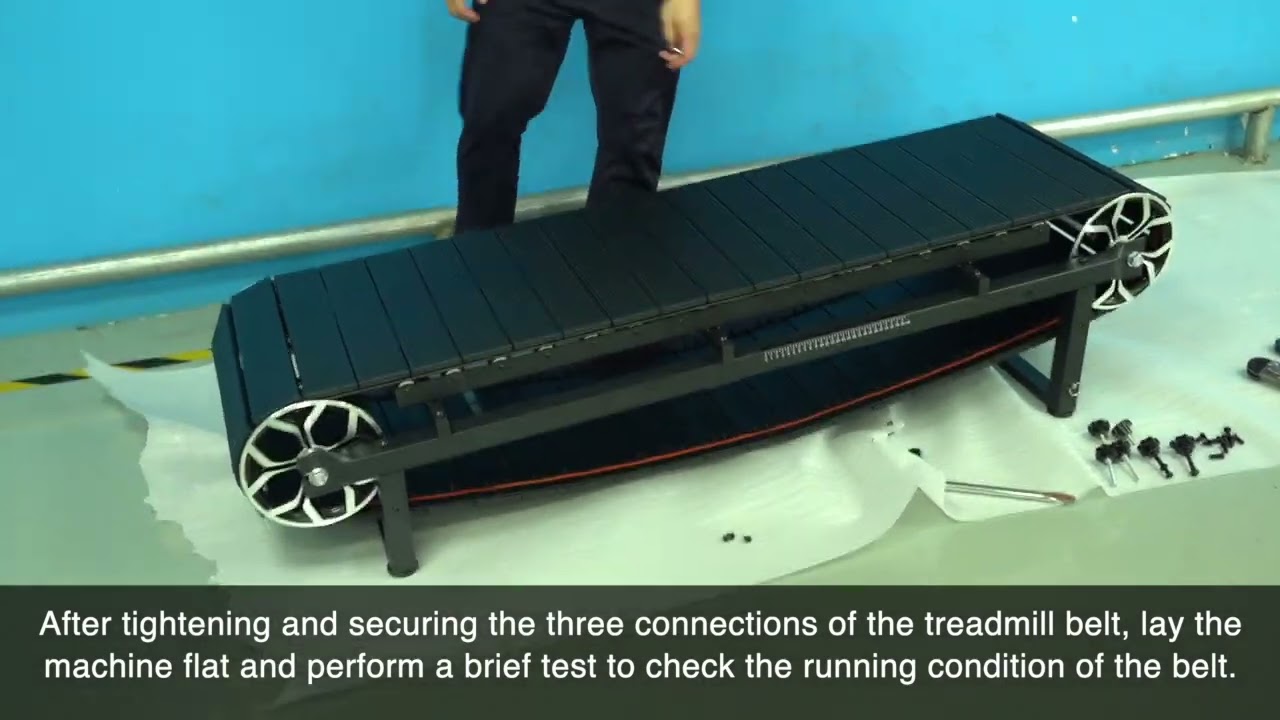Dog treadmill installation teaching video