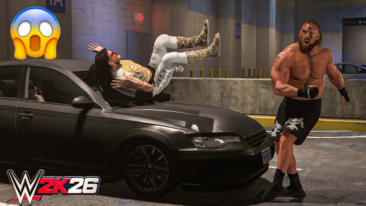 Брок Леснар разгромил Доминика Мистерио на Backstage Brawl | Геймплей WWE 2K26
