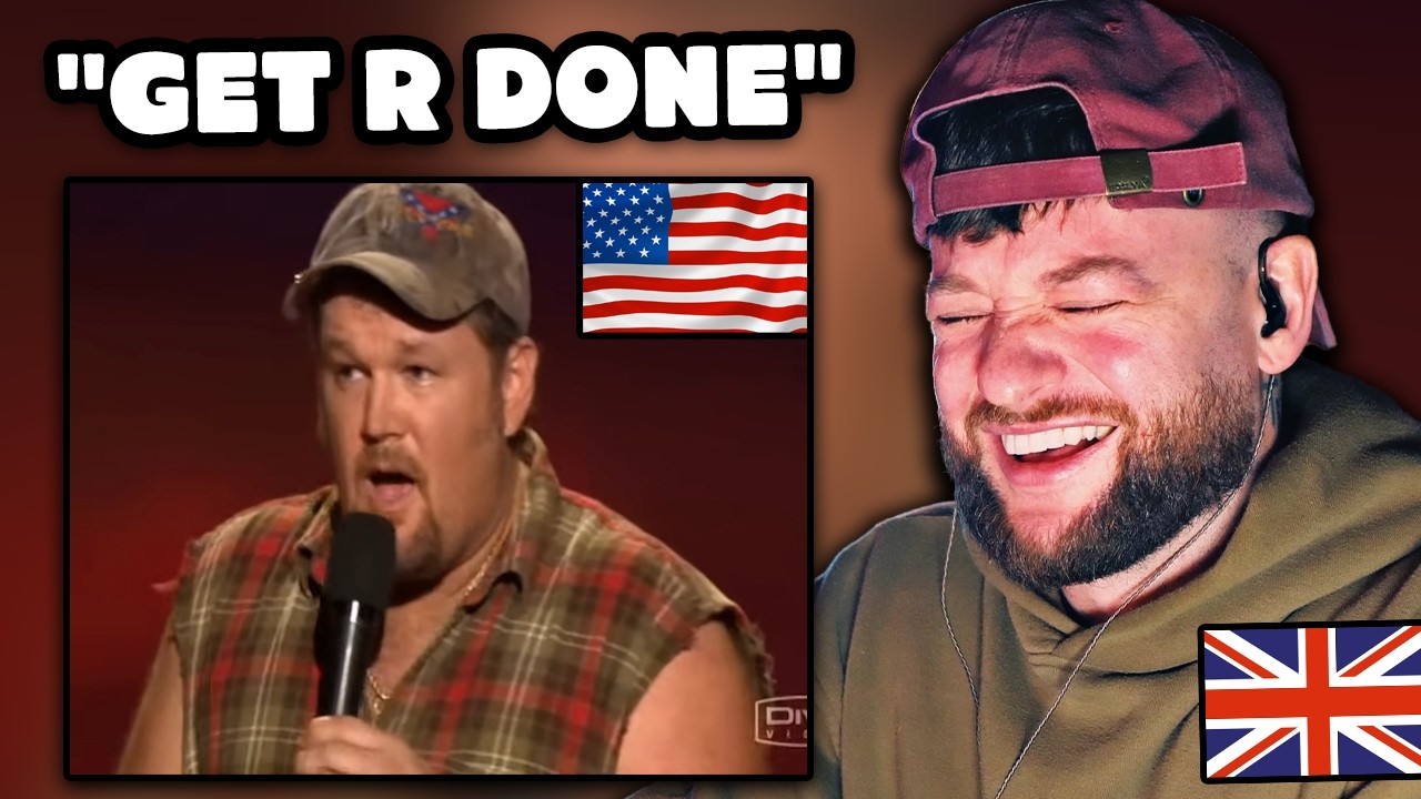 Brit's First Time Reacting to Larry The Cable Guy...