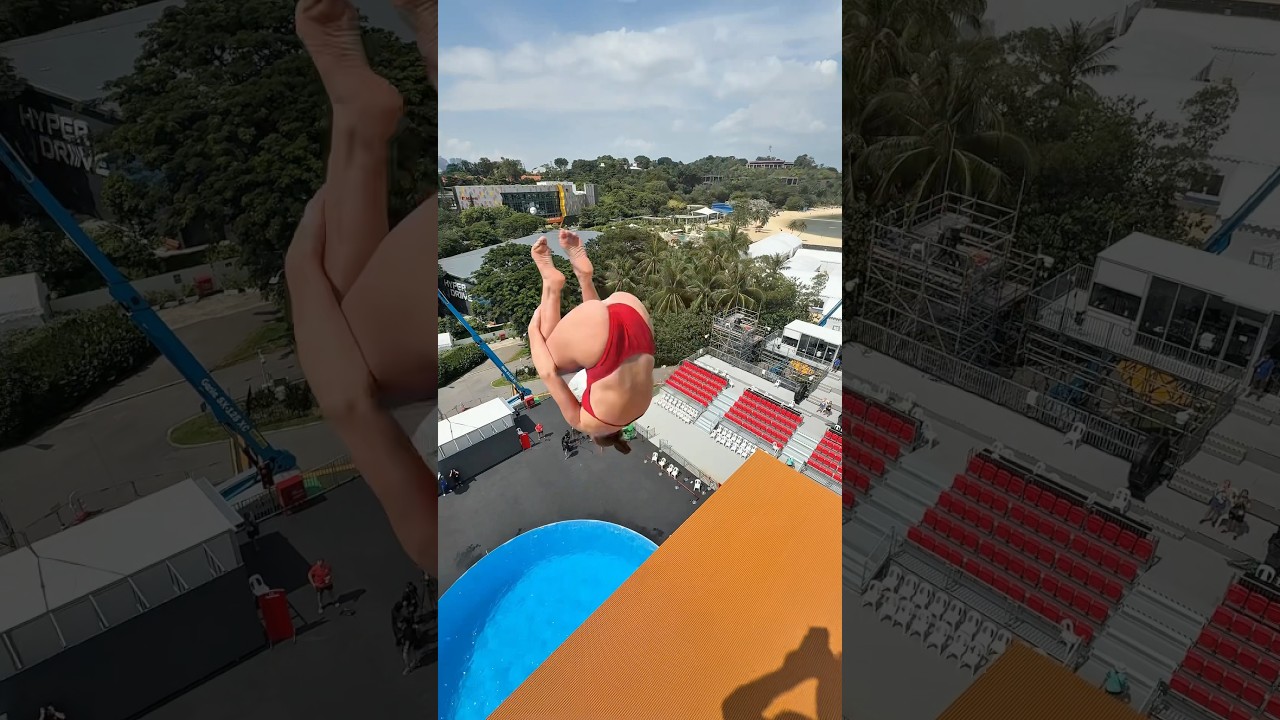 High Diving in Singapore 🇸🇬🤯 #bravegang