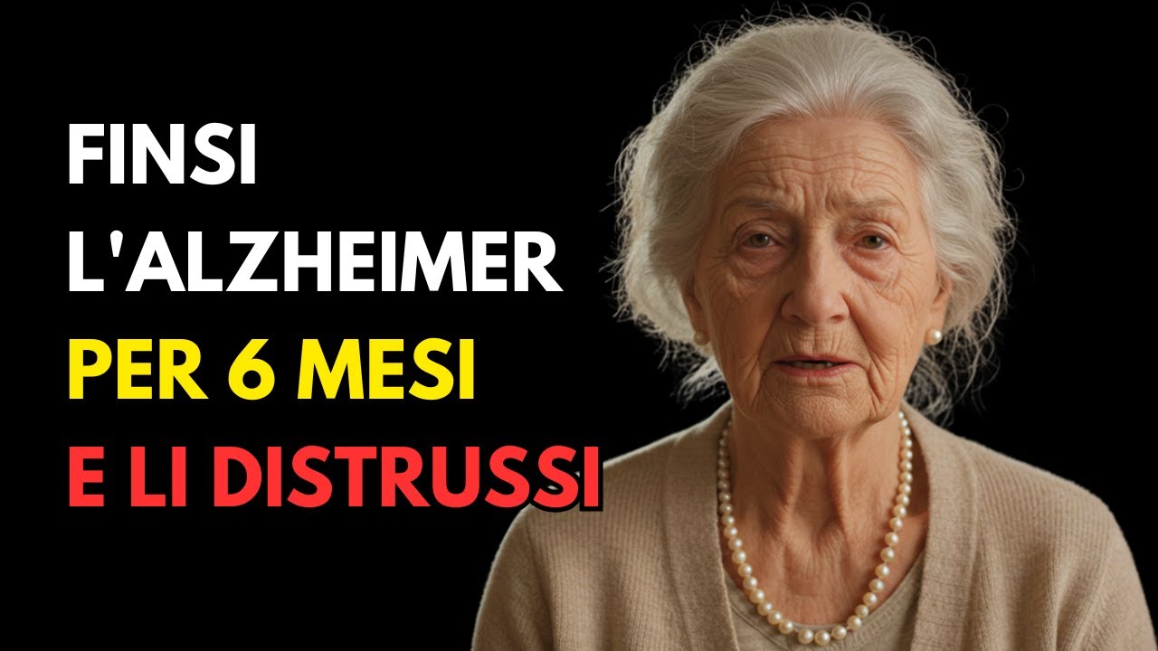 HO 87 ANNI E HO FINTO L'ALZHEIMER PER SMASCHERARE I MIEI FIGLI TRADITORI