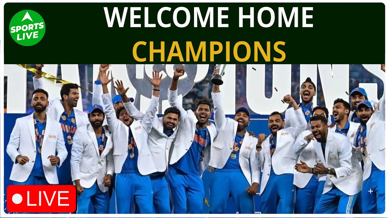 WELCOME BACK CHAMPIONS : TEAM INDIA  कप्तान ROHIT SHARMA का एयरपोर्ट पर ज़ोरदार स्वागत !