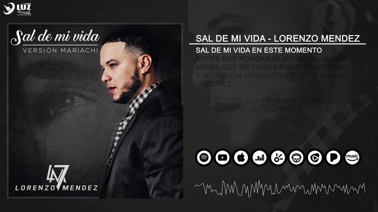 Lorenzo Mendez - Sal De Mi Vida (Versión Mariachi) 💔 🔥  | LYRIC VIDEO