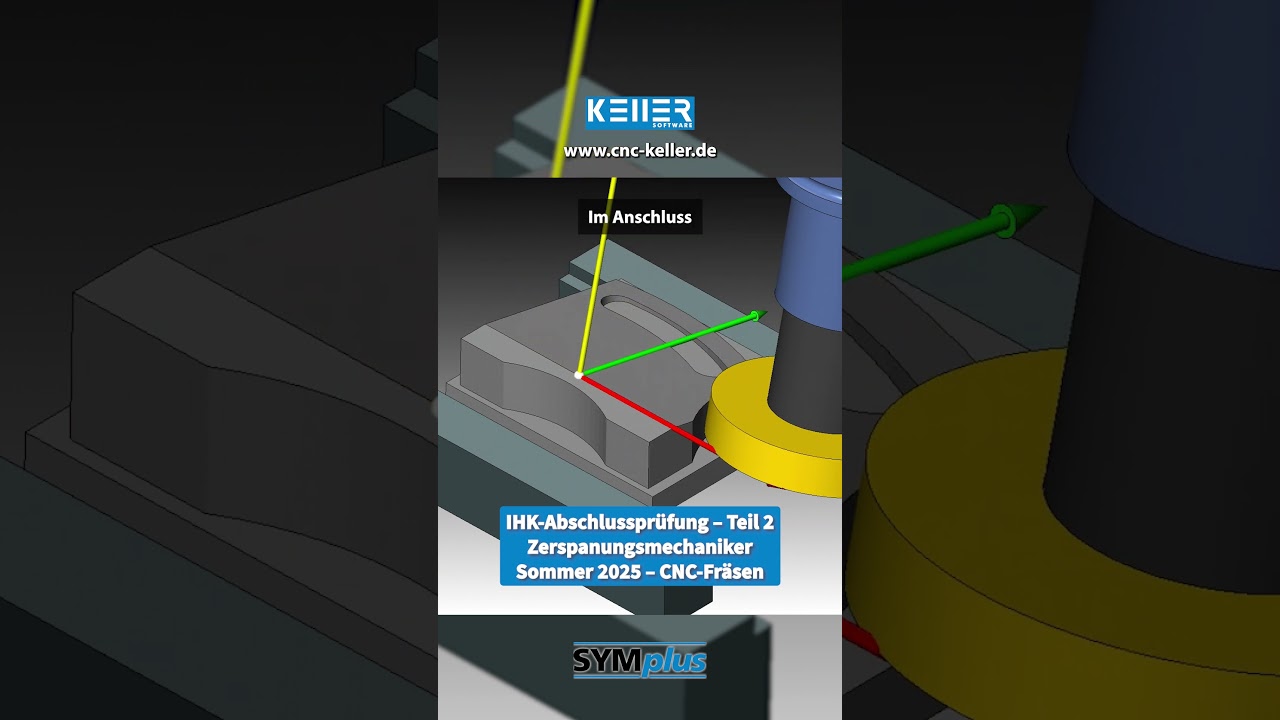Pr&uuml;fungswerkst&uuml;ck im Fr&auml;sen (Abschlusspr&uuml;fung Zerspanungsmechaniker, Sommer 2025) #cncfr&auml;sen #cnc