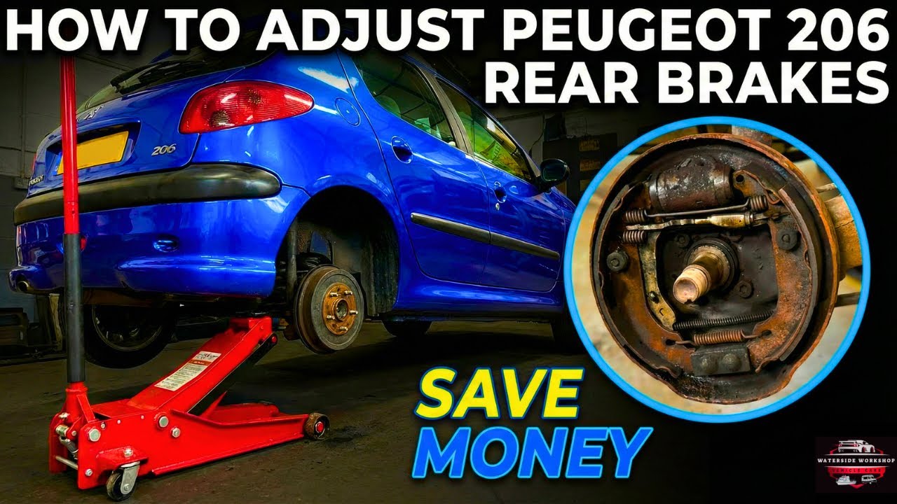 How To Adjust Peugeot 206 Rear Drum Brakes & Handbrake | Save Money DIY