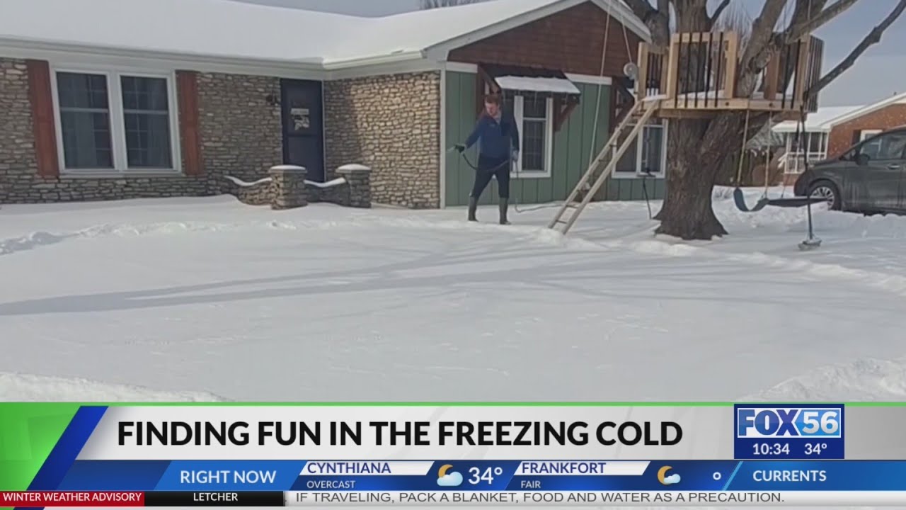 Cold weather creates unexpected ice-skating spot in Kentucky