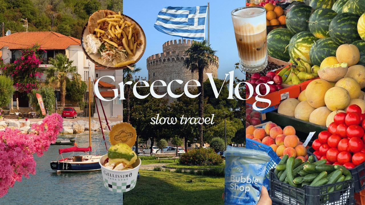 Greece Vlog (Slow Travel Diaries) | Skiathos, Koukounaries Beach, Thessaloniki, and more! 🇬🇷