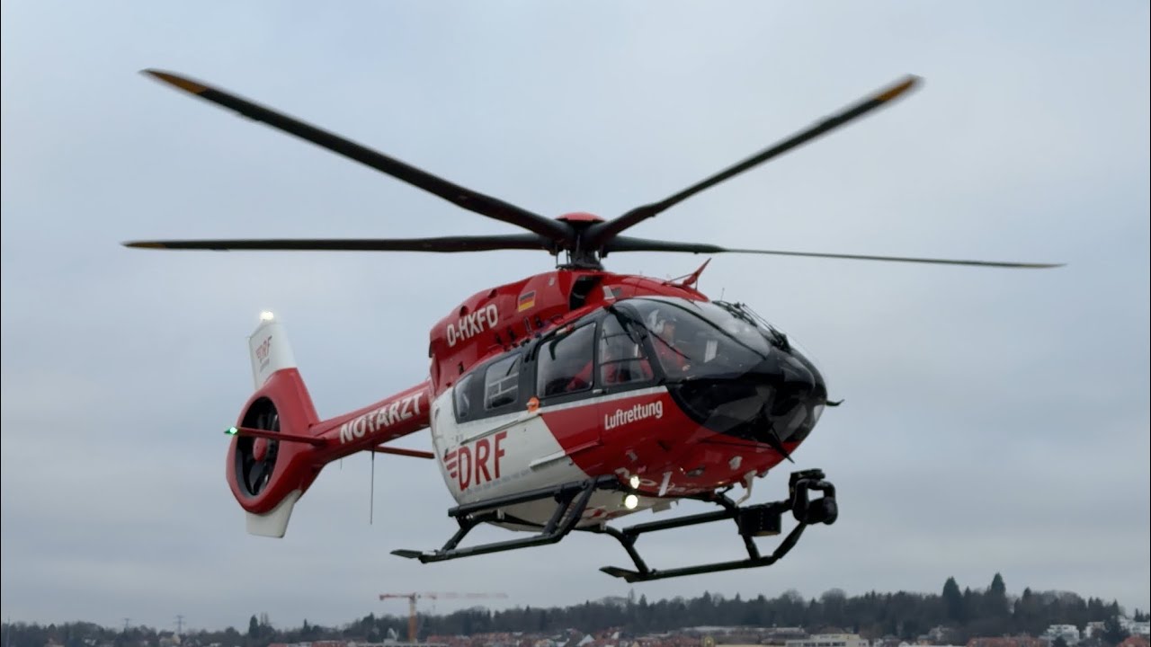 DRF Luftrettung | Start Christoph 41 | Airbus H145 D3 | D-HXFD | Helios Klinikum Pforzheim 