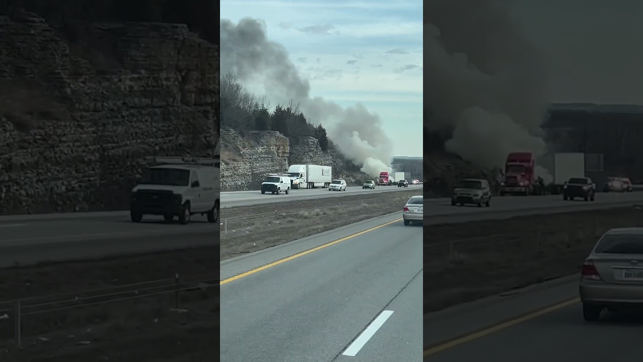Truck breaks are on fire on the way to California #trending #trucking #balochistan #foryou