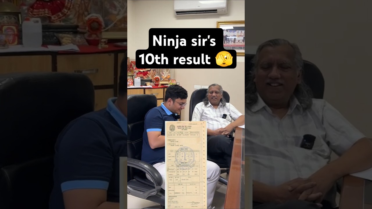 Ninja sir ka 10th result  🫣