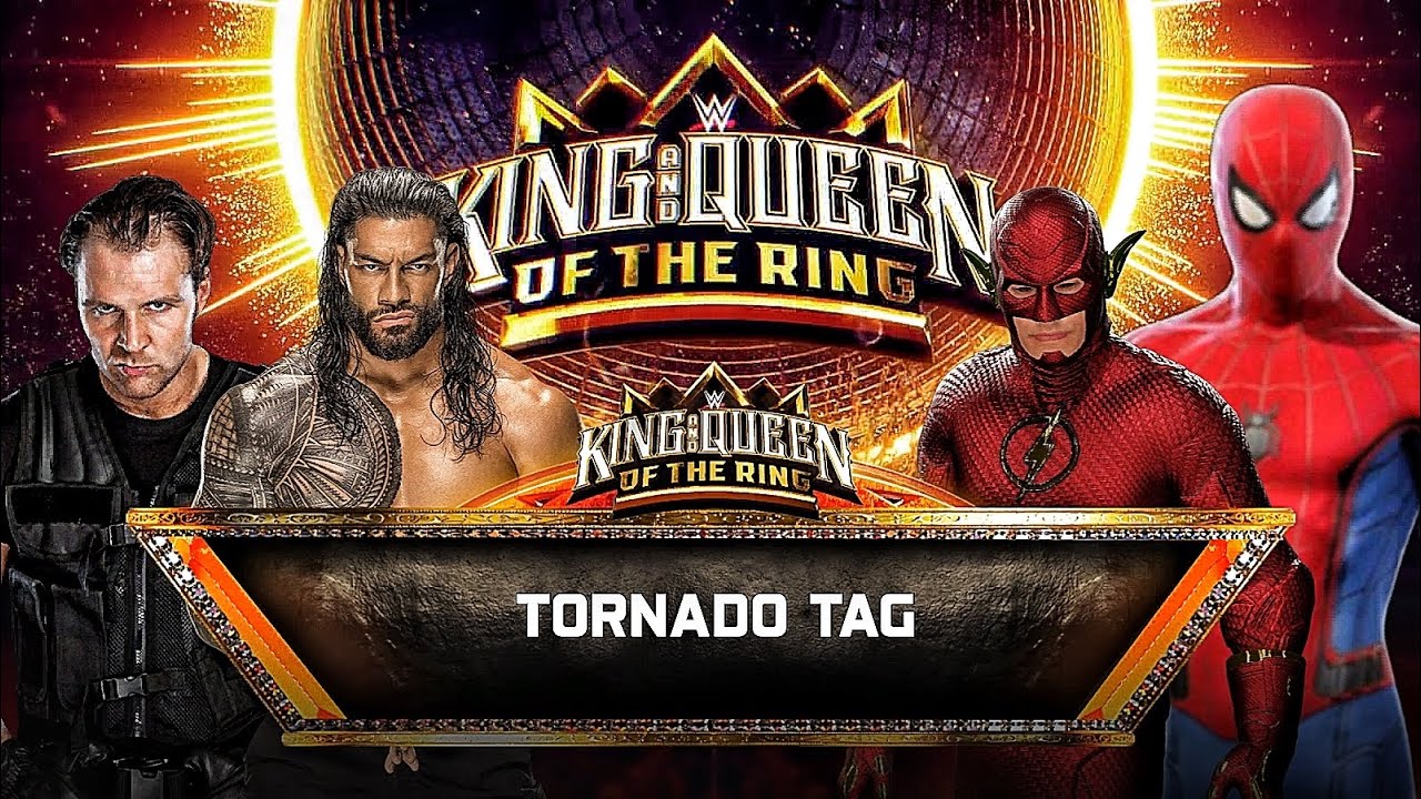Roman Reigns And Dean Ambrose Vs Flash And Spiderman - Tag Team Match