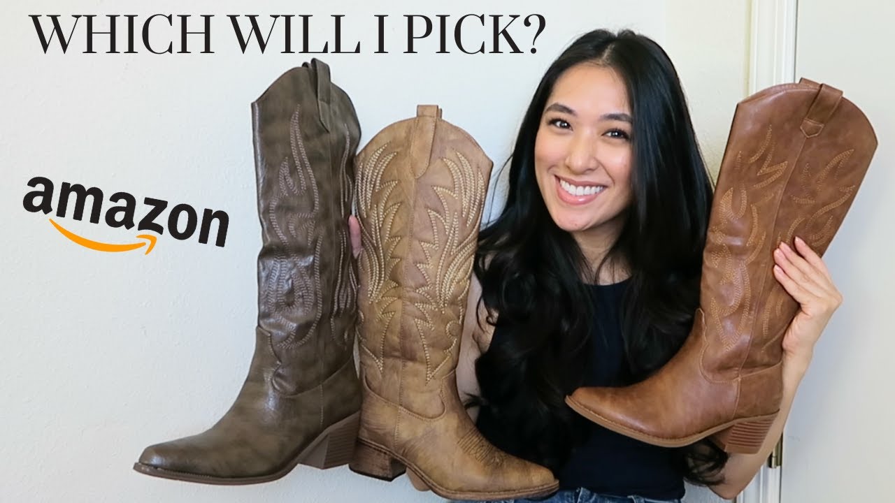 REVIEWING COWBOY BOOTS from AMAZON and PICKING MY FAVORITE