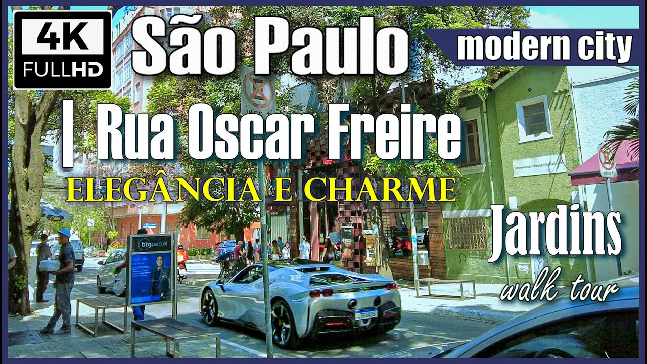 [4K] Rua Oscar Freire - Elegância e Charme | São Paulo walking tour 4k | a Rua Oscar Freire em SP