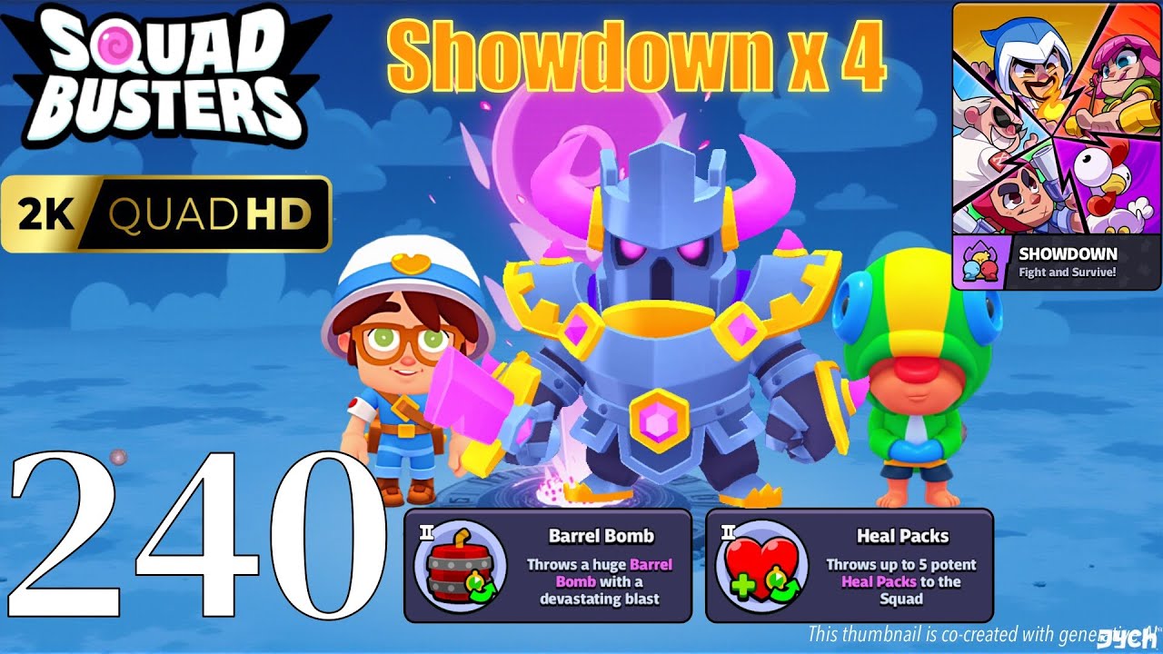 Squad Busters - Walkthrough Gameplay Part 240 - Pekka, Medic, Leon - Showdown x 4