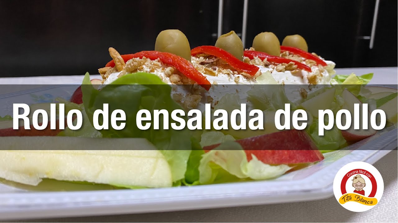 Rollo de ensalada de pollo
