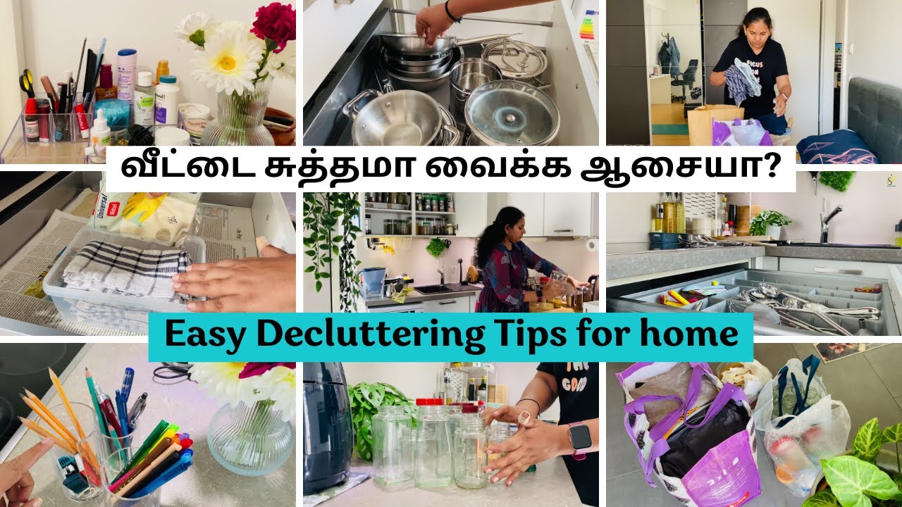 🔴Easy Decluttering Tips for home - வீட்டை சுத்தமா வைக்க ஆசையா? |clutter free home | 26Aug2024