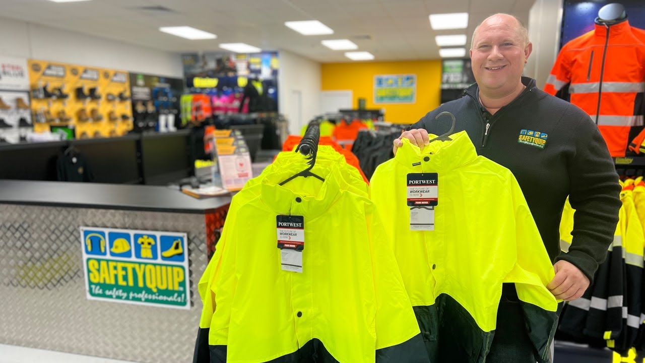 Portwest MJ206 Kimberley HiVis & MR206 Carey Rain Jacket, SafetyQuip Australia