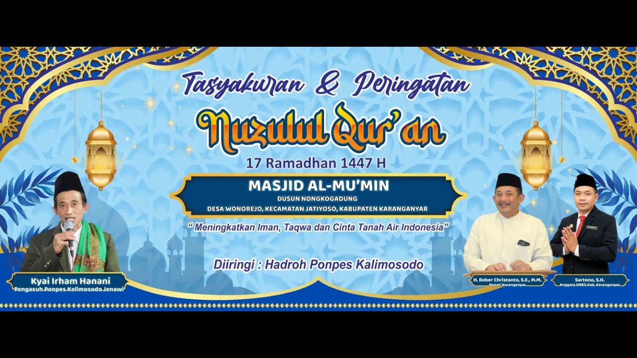 🔴 LIVE📡 PENGJIAN KYAI IRHAAM HANANI PERESMIANMASJID AL MU